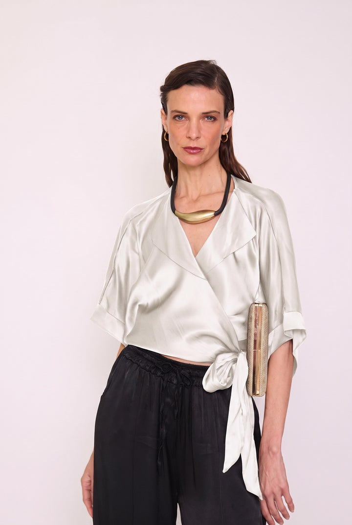 Blusa Amalia blanco invierno