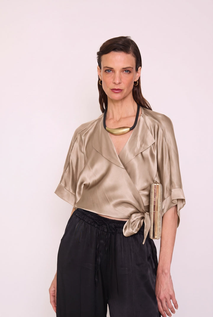 Blusa Amalia visón