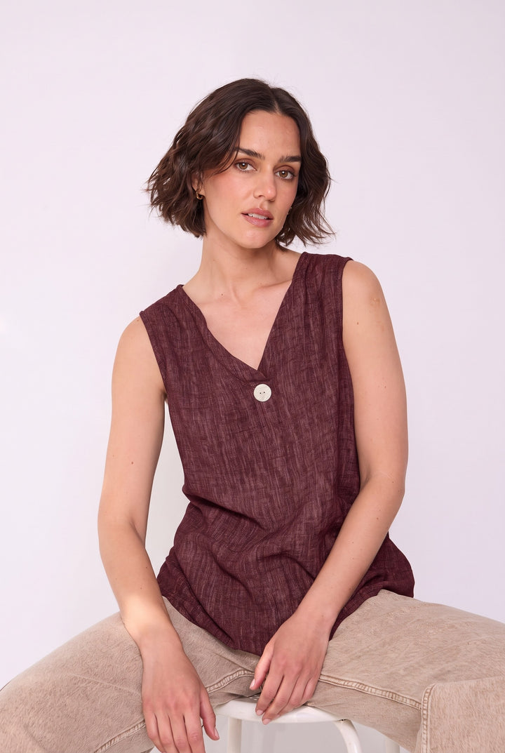 Blusa Carolina burdeo
