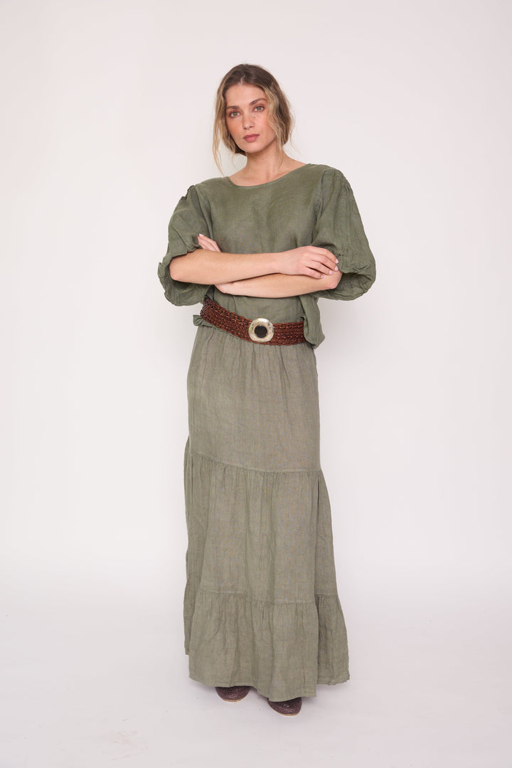 Blusa Concepción verde militar