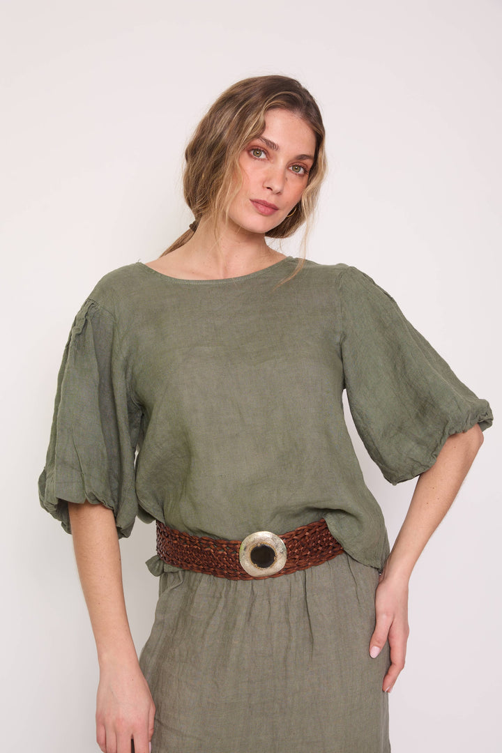 Blusa Concepción verde militar