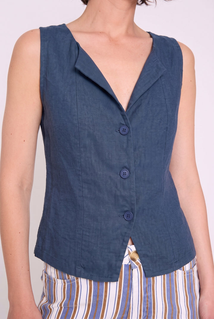 Chaleco Alicia azul