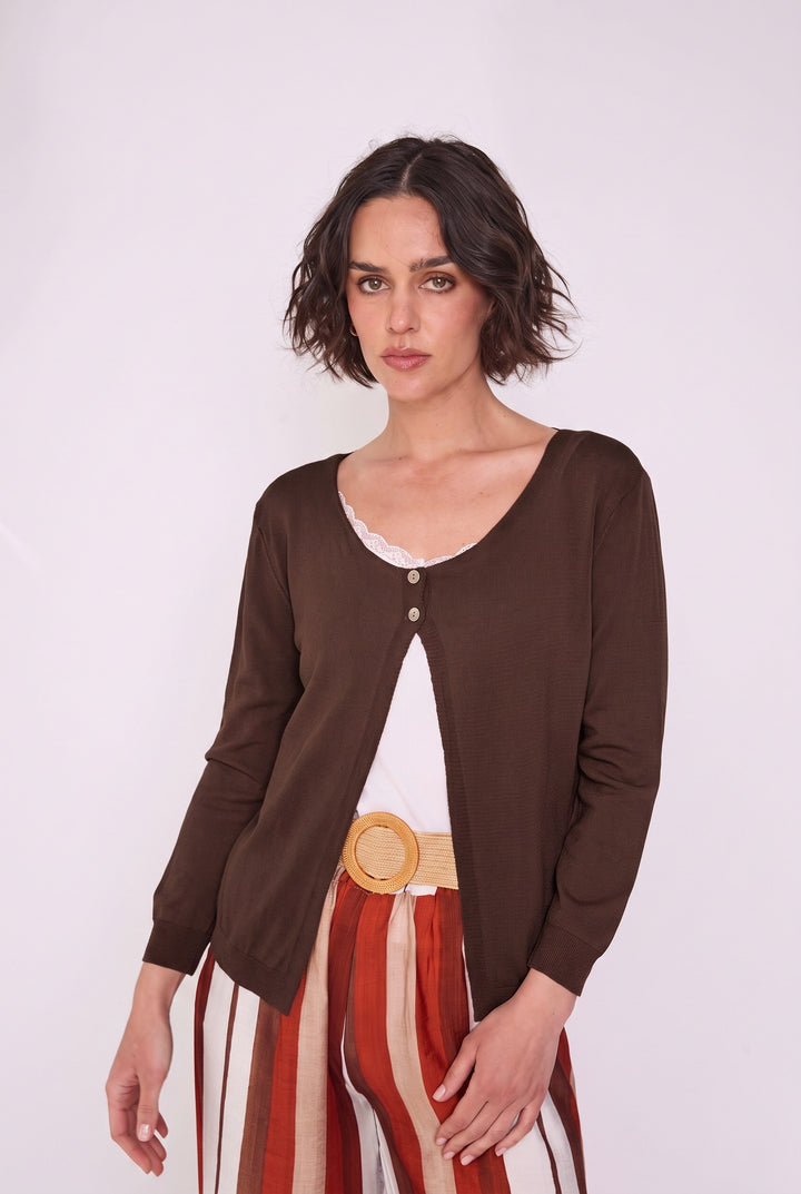 Chaqueta Begonia café