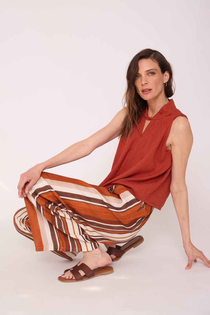 Pantalón Ariela terracota