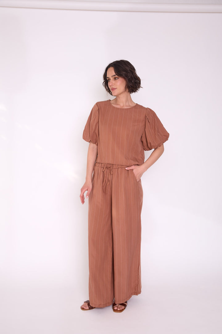 Pantalón Dominga terracota