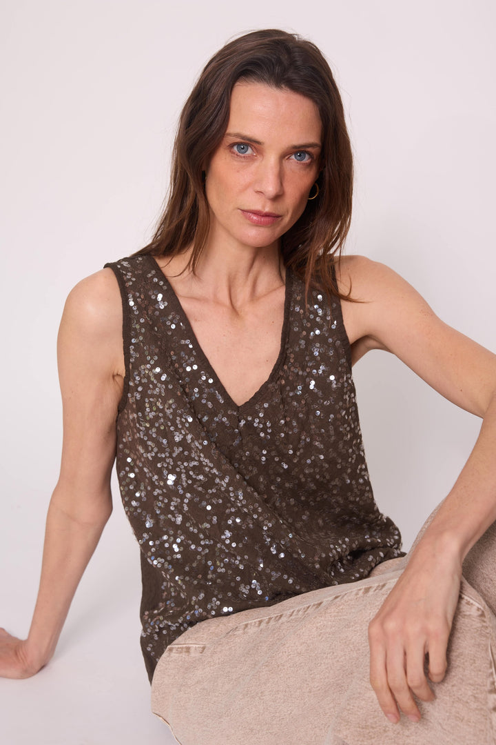 Polera Alicia café
