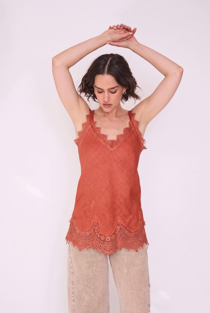 Polera Begonia naranja