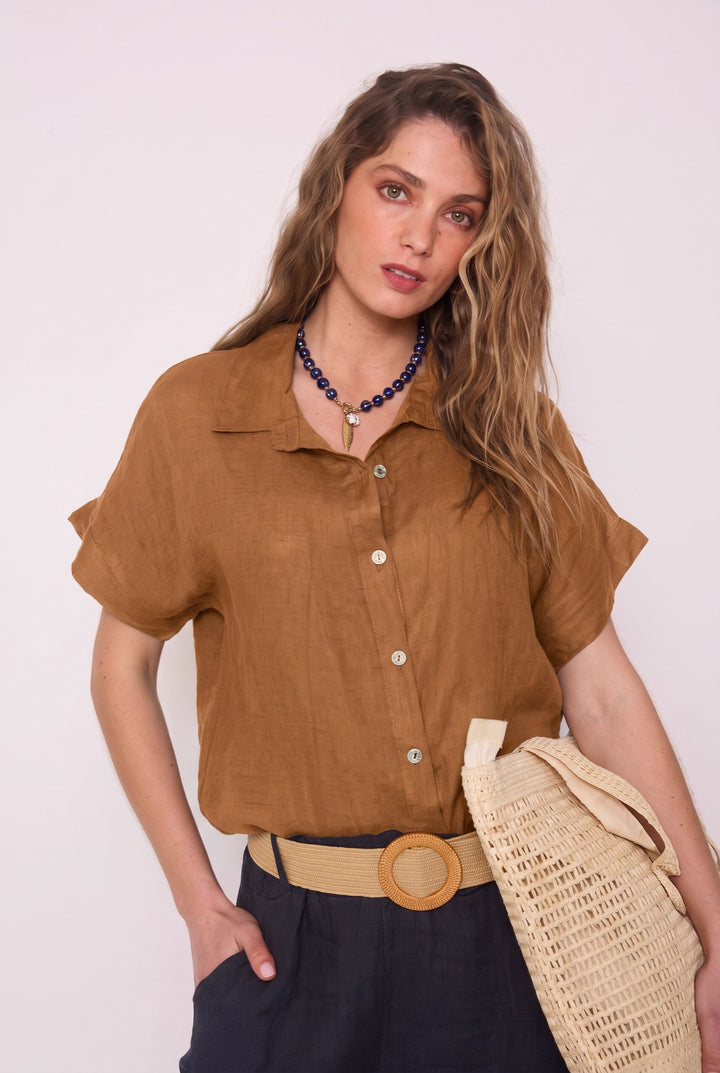 Polera Camila camel