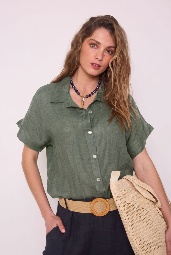 Polera Camila verde militar