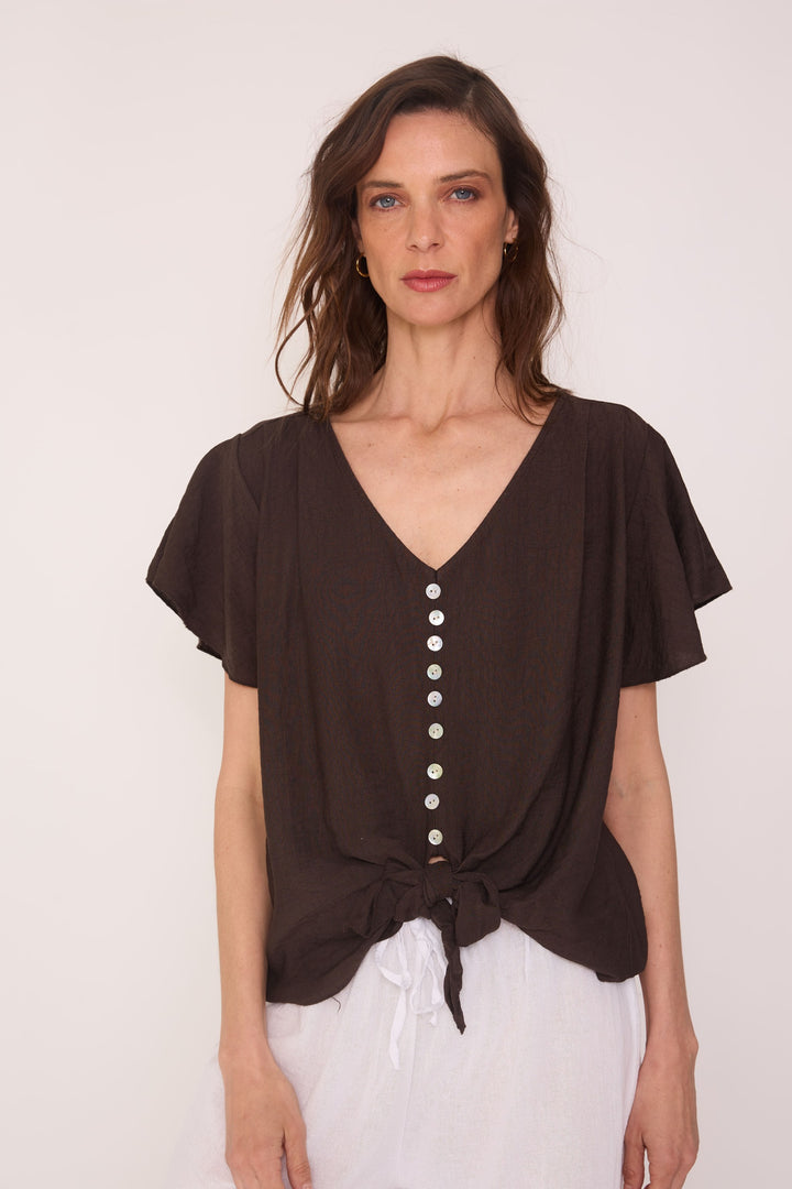 Polera Constanza café