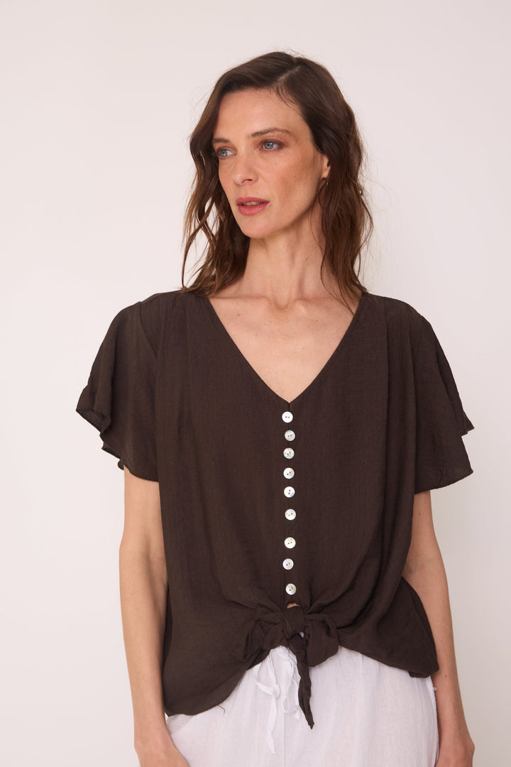 Polera Constanza café
