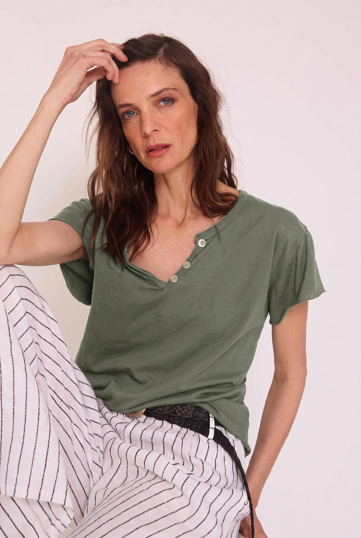 Polera Elena verde militar