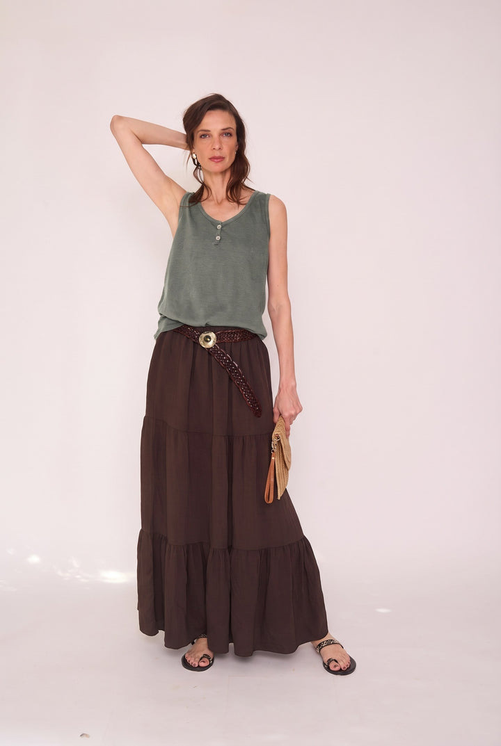 Polera Fátima verde militar