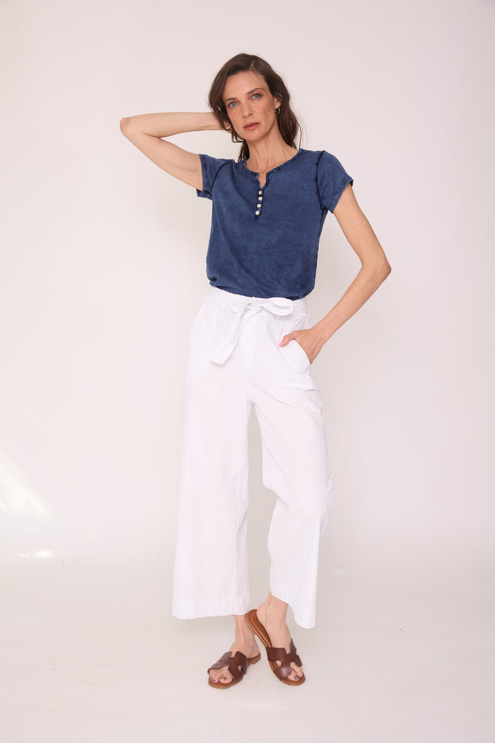 Polera Flora azul