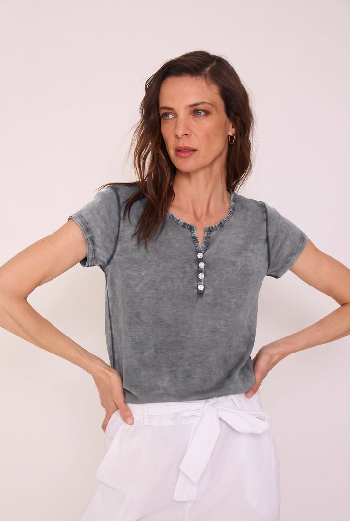 Polera Flora gris