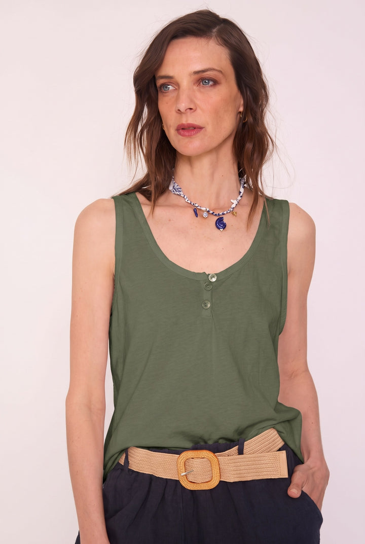 Polera Gabriela verde militar