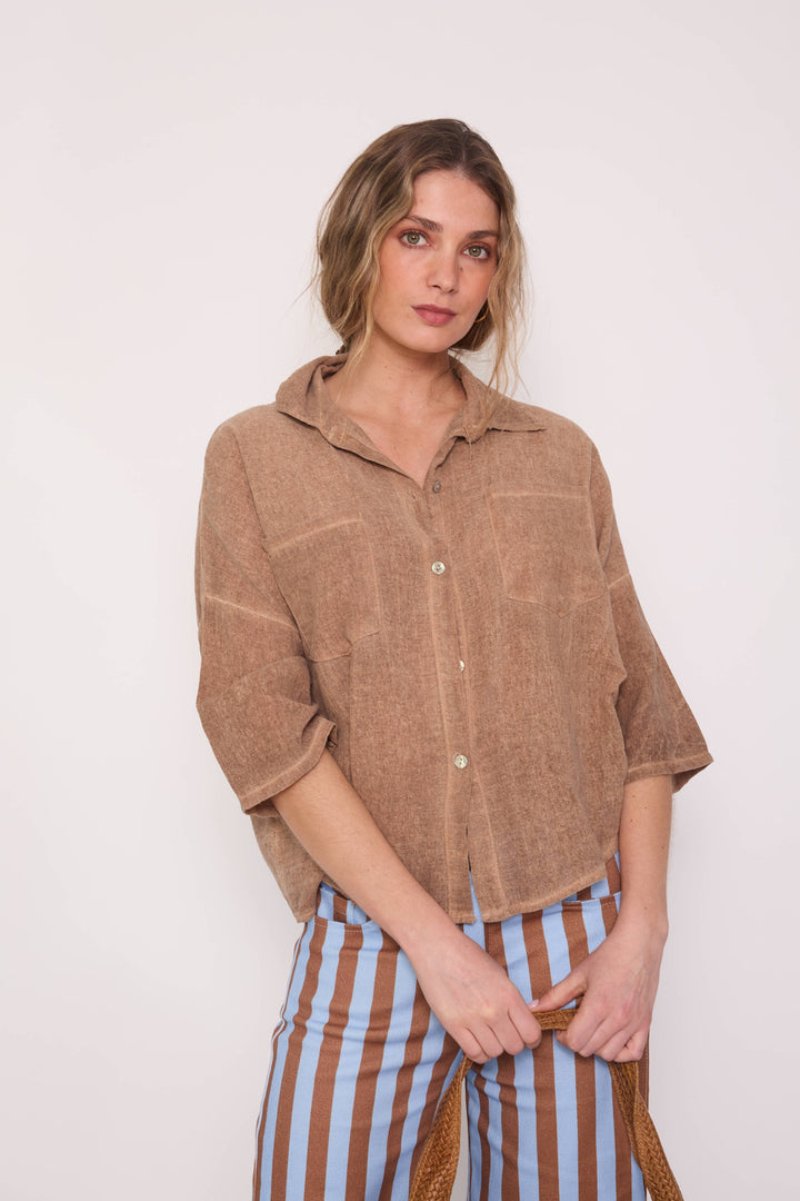 Polera Josefina camel