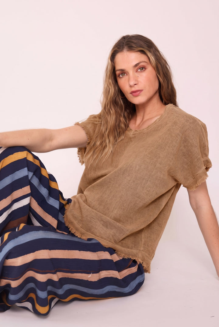 Polera Julia camel