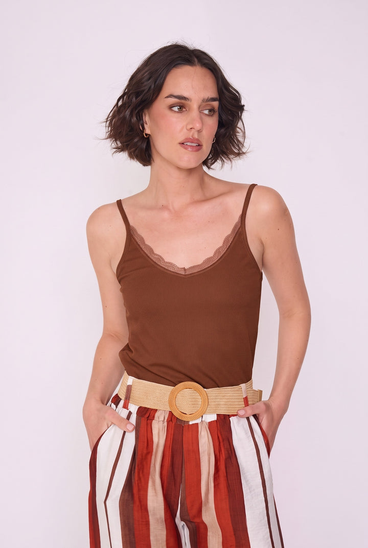 Polera Julieta café