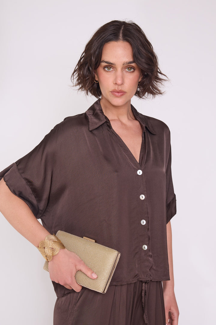 Polera Lorenza café