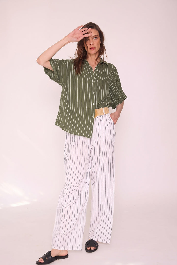 Polera Luna verde militar