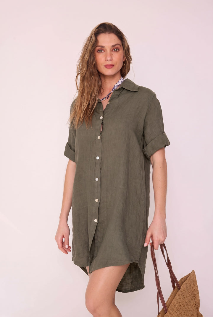 Polera Margarita verde militar