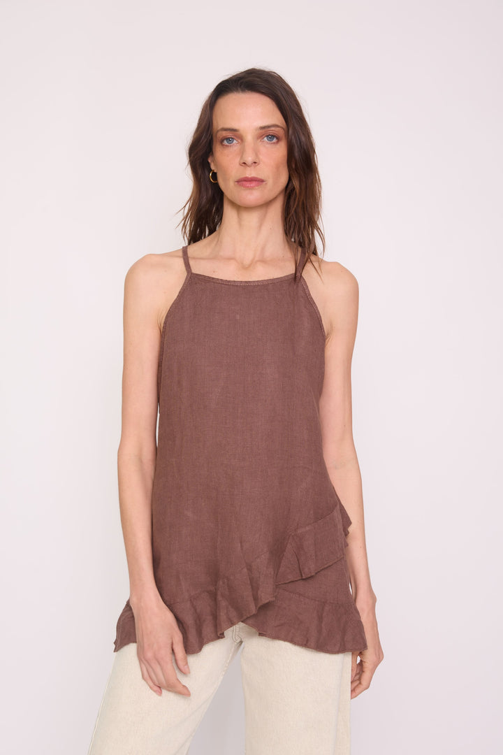 Polera Nicole café
