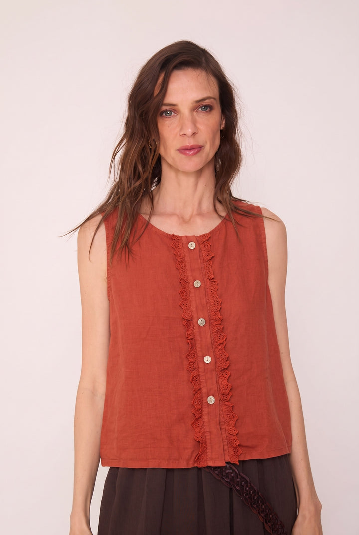 Polera Pascal terracota