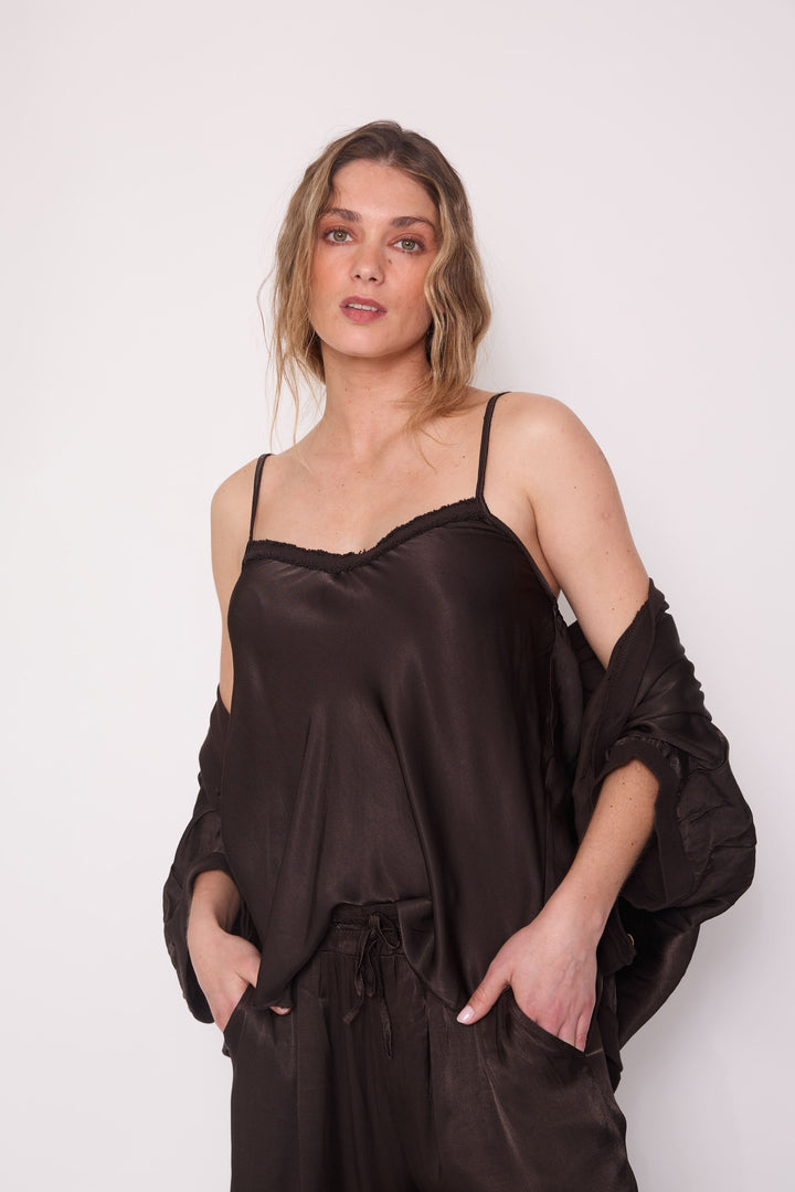 Polera Paula café