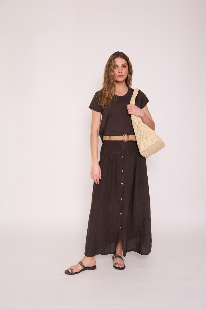 Pollera Alicia café