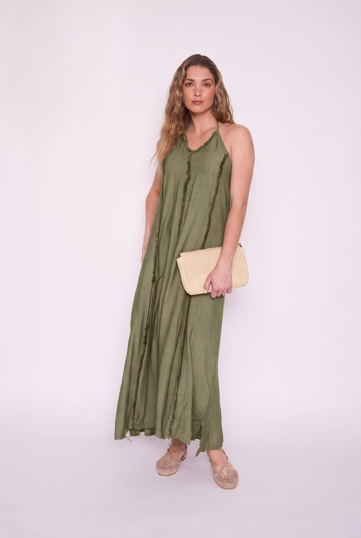 Vestido Adriana verde militar