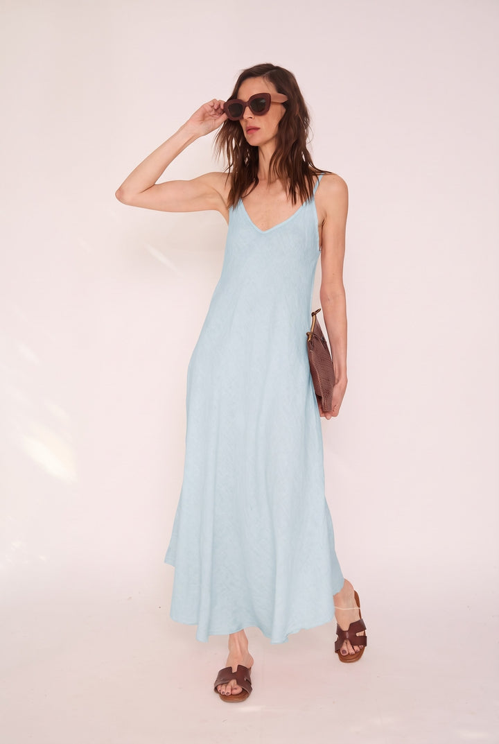 Vestido Amalia celeste