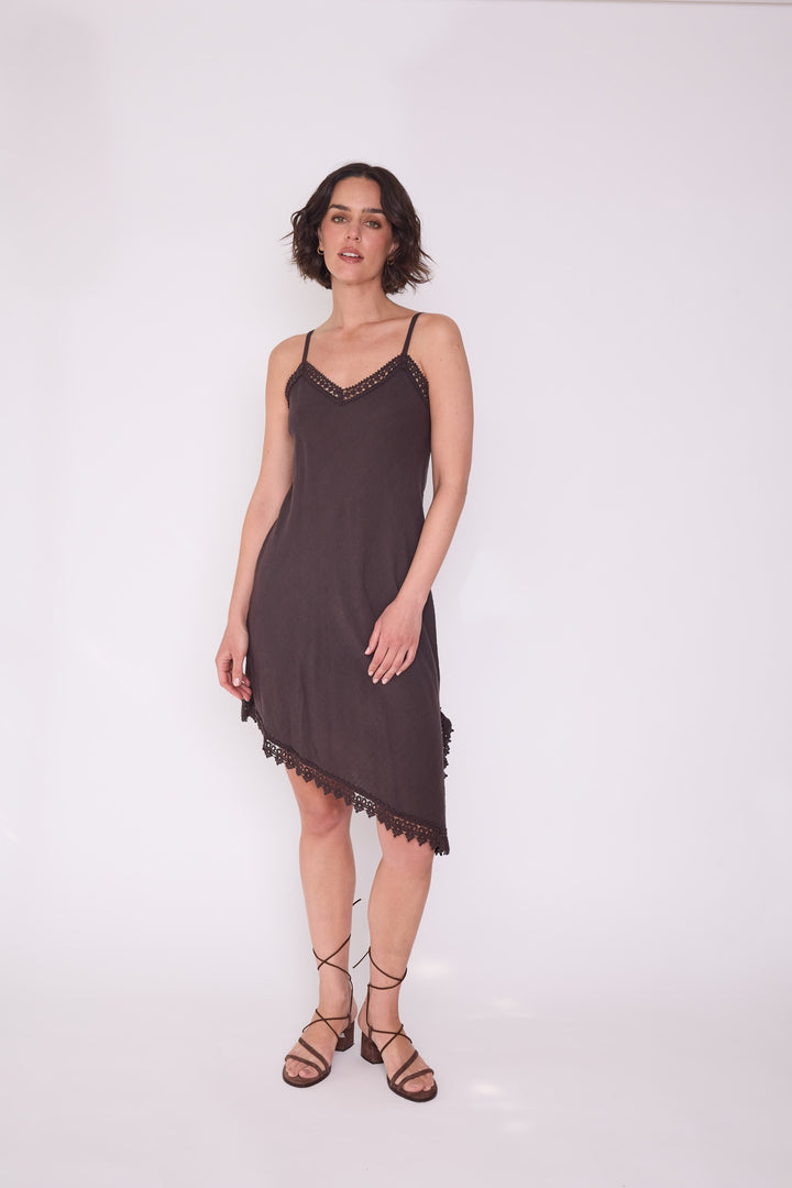 Vestido Amanda café