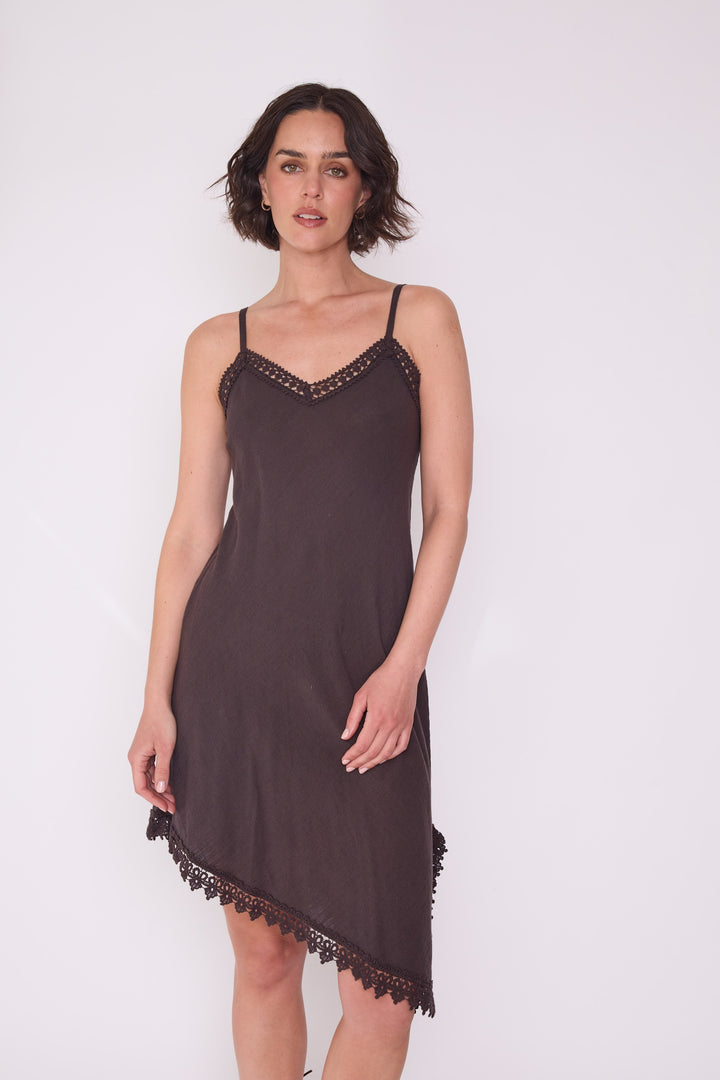 Vestido Amanda café