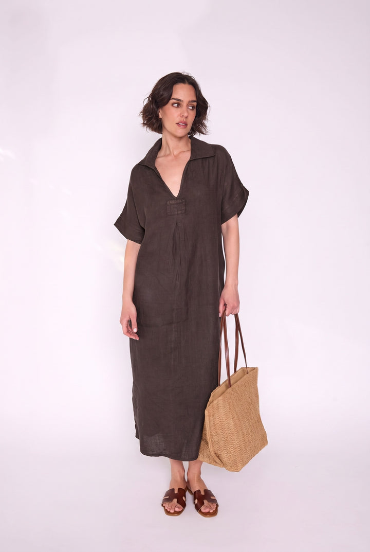Vestido Amelia café