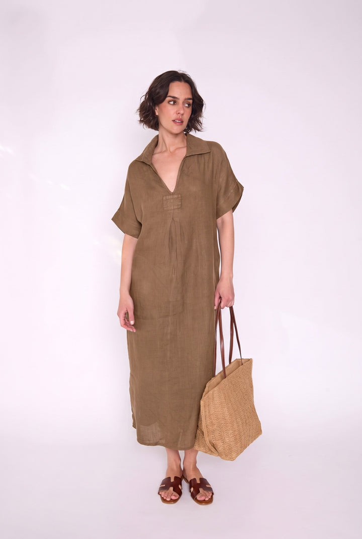 Vestido Amelia camel