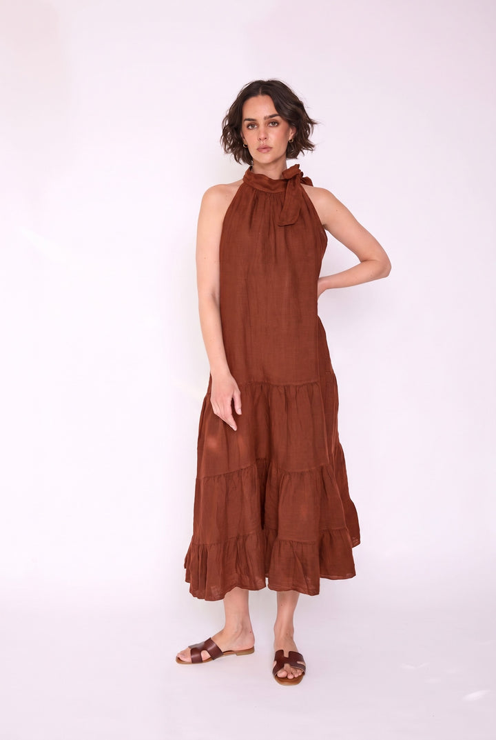 Vestido Andrea terracota