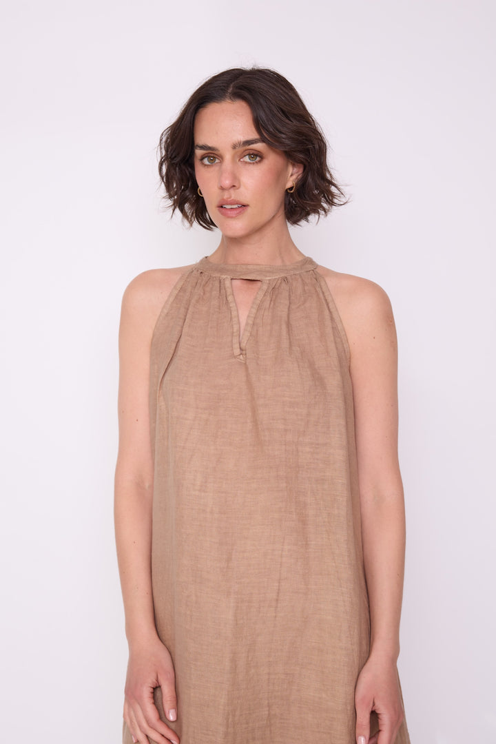 Vestido Antonia camel