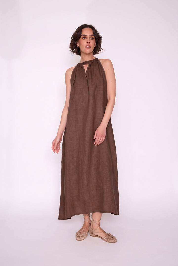 Vestido Antonia café
