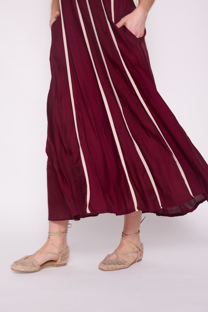 Vestido Ariela burdeo