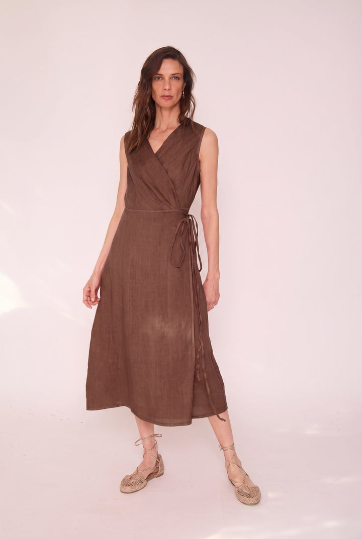 Vestido Begonia café