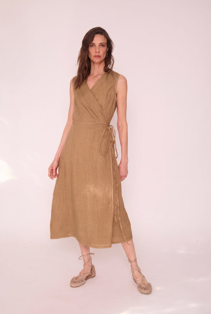 Vestido Begonia camel