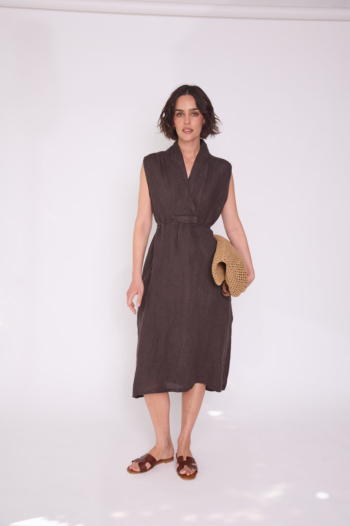 Vestido Belén café