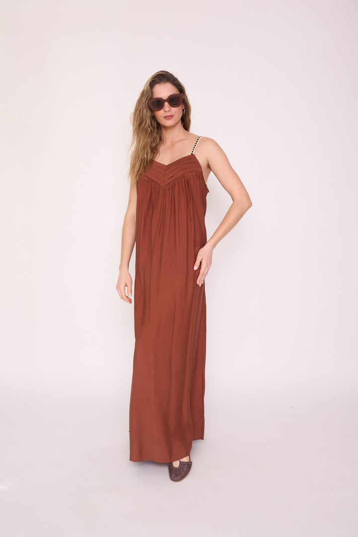 Vestido Catalina café