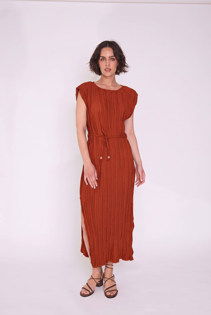 Vestido Concepción terracota