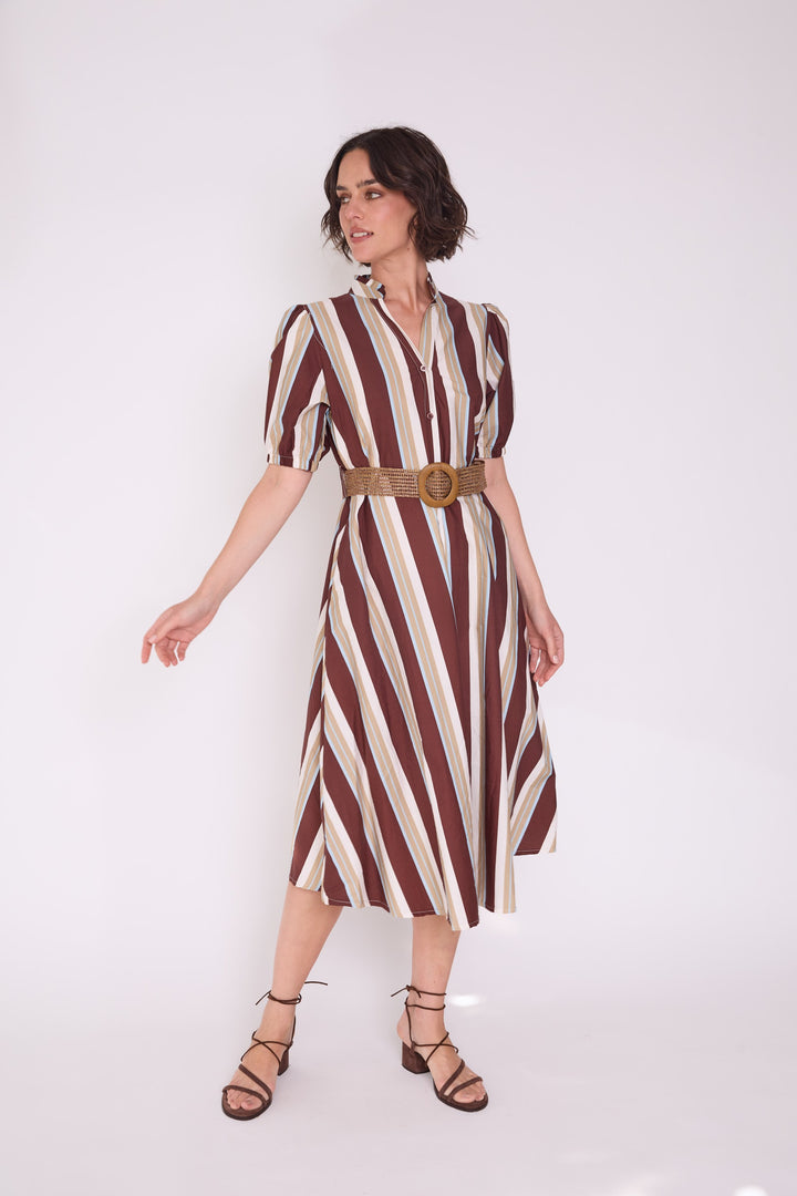 Vestido Constanza café