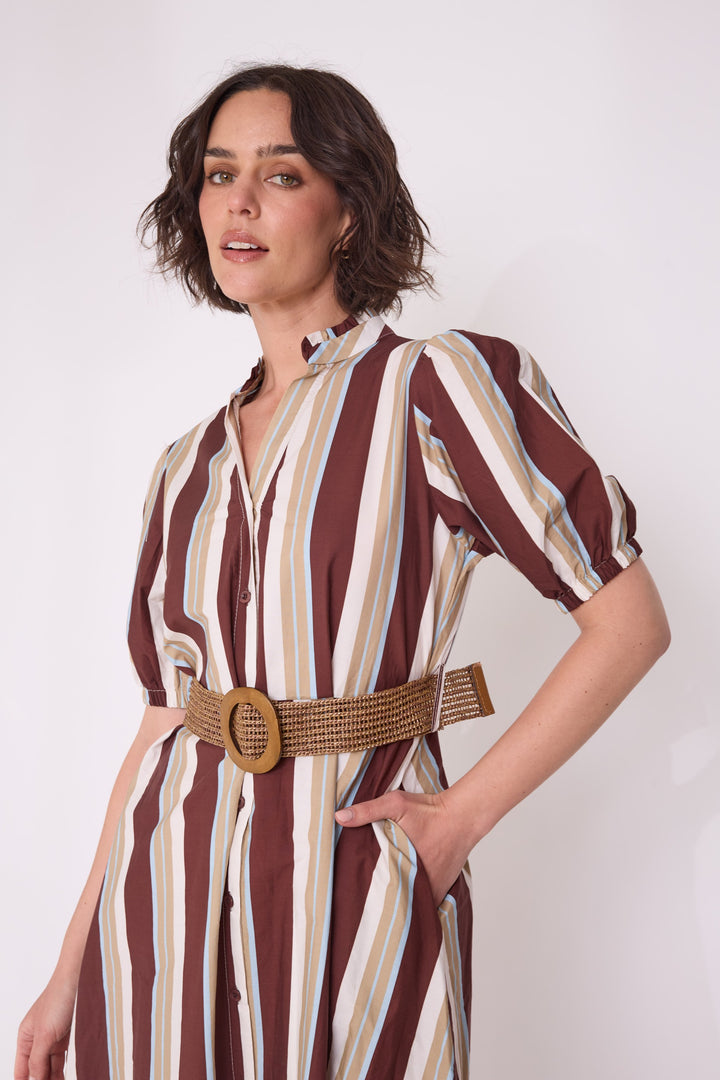 Vestido Constanza café