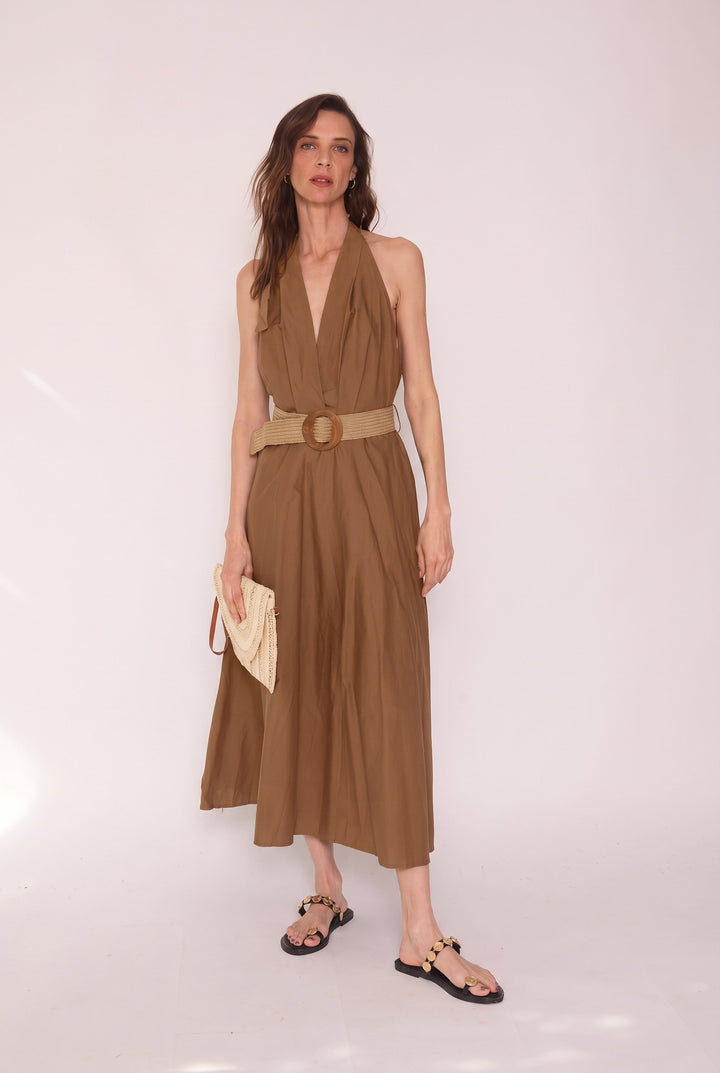 Vestido Cristina camel