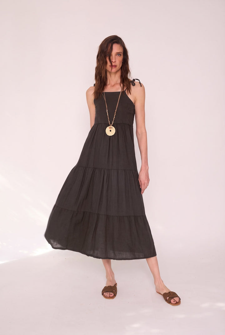Vestido Emma café