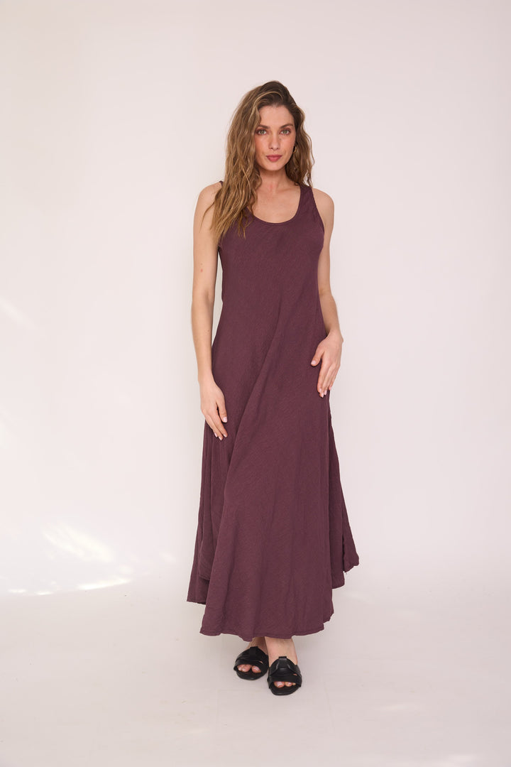 Vestido Gabriela burdeo